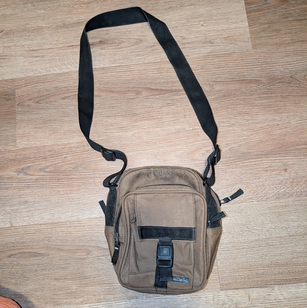 Eddie Bauer Brown Travel Bag with Black Strap